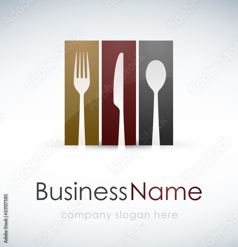 Obraz na płótnie logo restaurant w salonie