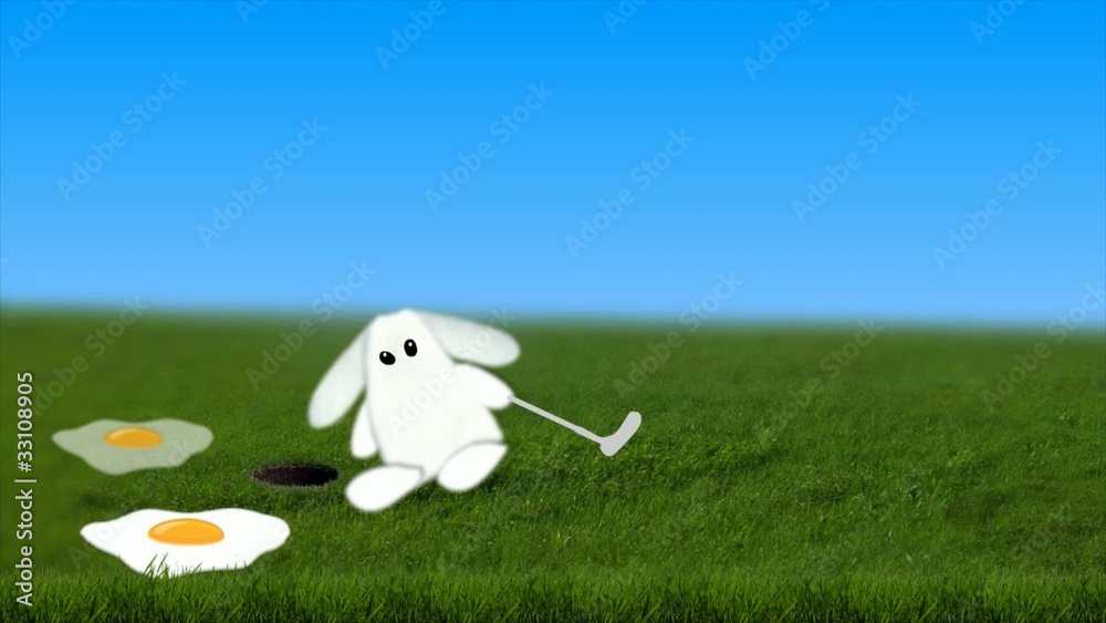 Frohe Ostern Hase Golf Golfei Deutschland