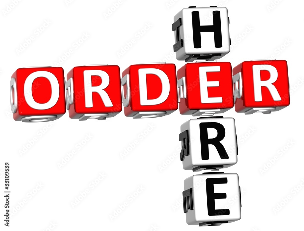 3D Order Here Crossword