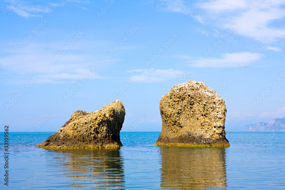 Stones in sea