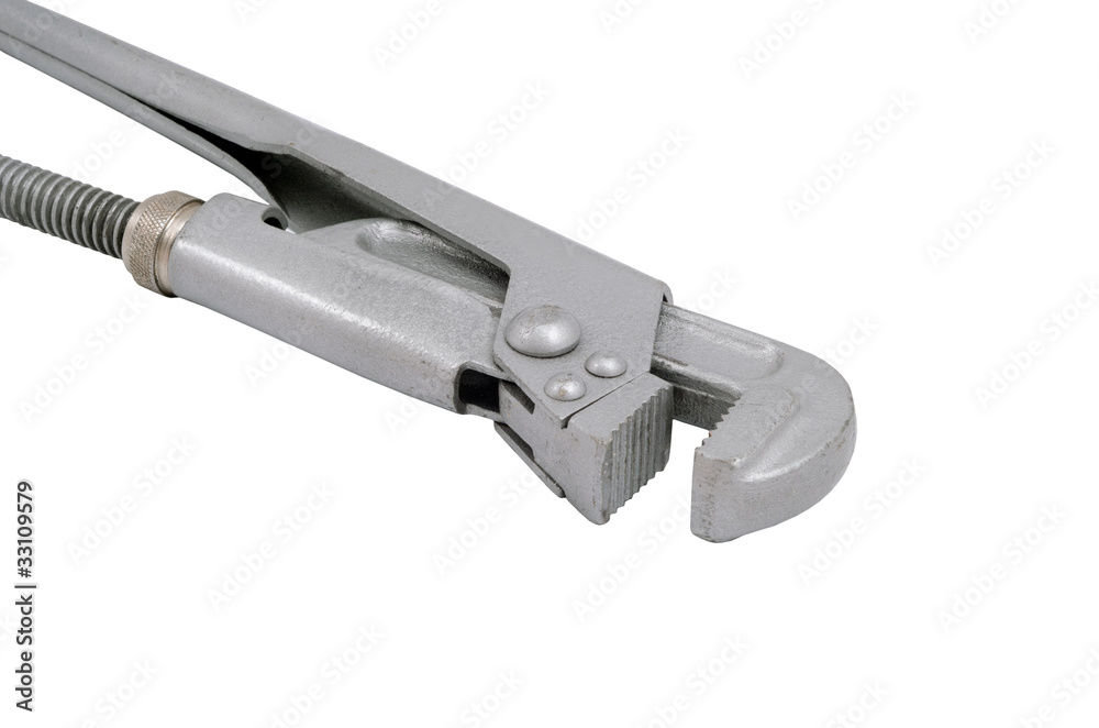 Adjustable gas wrench, isolated on white background Adjustable gas wrench, isolated on white background