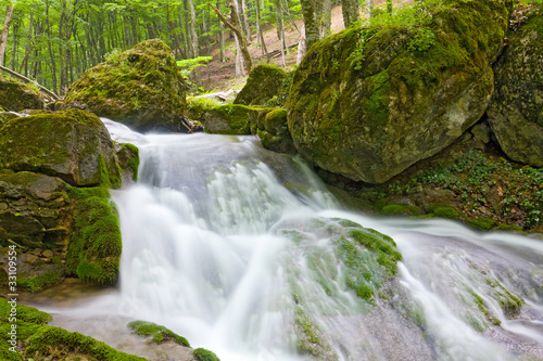 Fototapeta Naklejka Na Ścianę i Meble -  Waterfall on mountain river