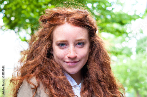 Outdoor portrait young woman