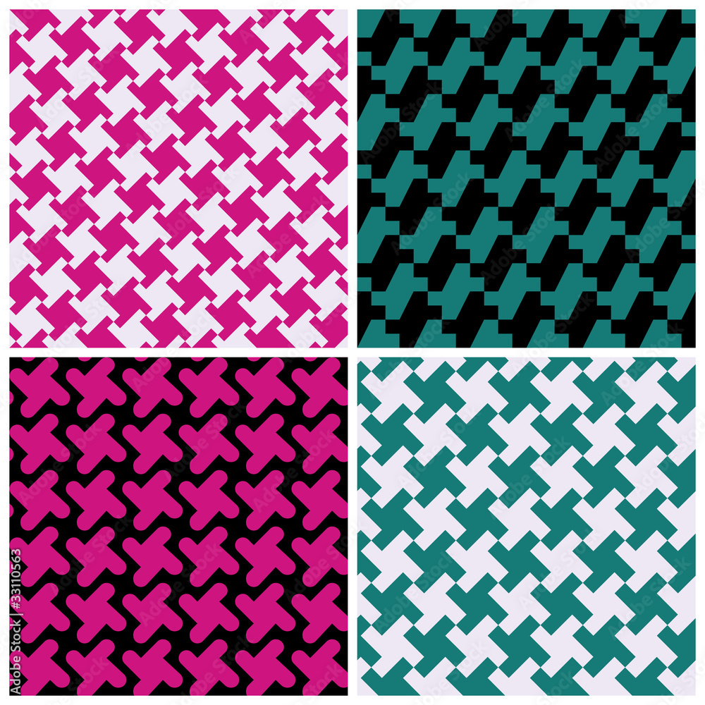 Abstract Houndstooth Patterns Abstract Houndstooth Patterns