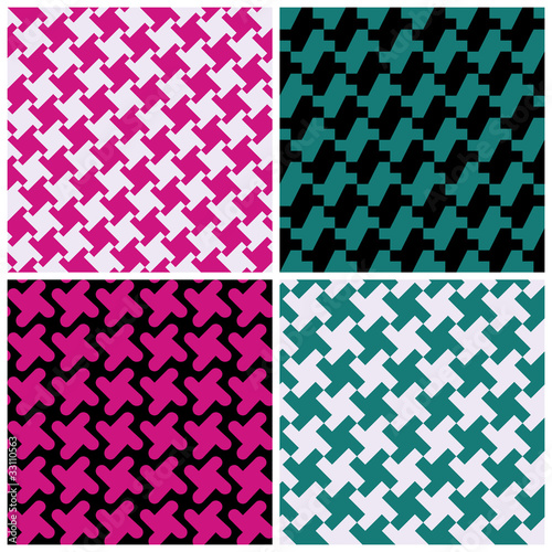 Abstract Houndstooth Patterns