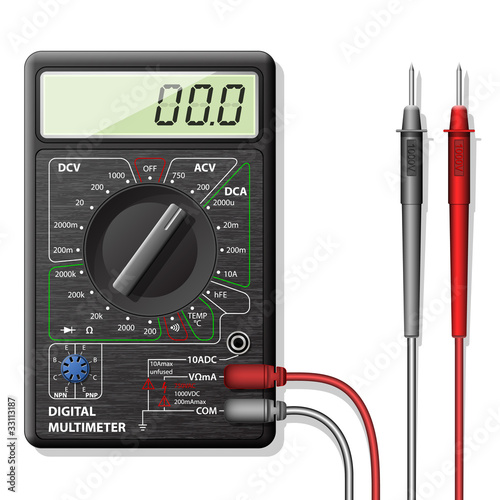 Digital multimeter, vector photo