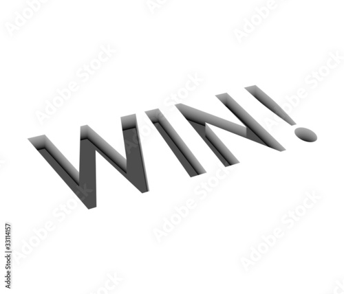 vector win text design