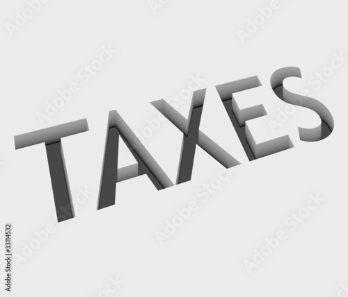 vector taxes text design