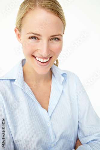 Attractive young woman smiling