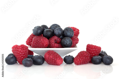 Blueberry and Raspberry Fruit