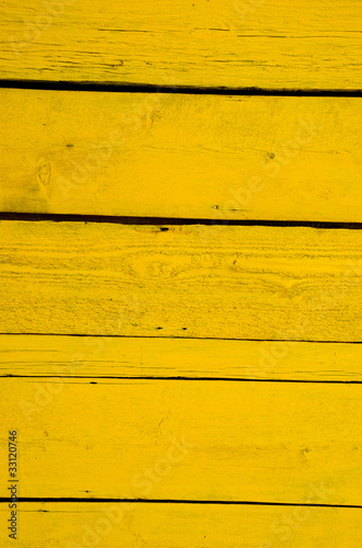 Wall made of yellow wooden planks.