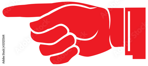 pointing hand (point finger)