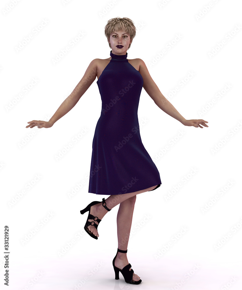 Fototapeta premium Frau im Sommerkleid