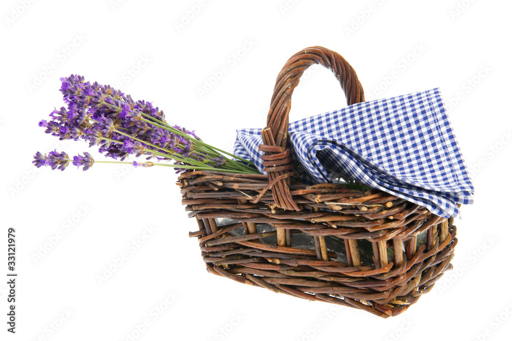 Bouquet Lavender in basket Bouquet Lavender in basket