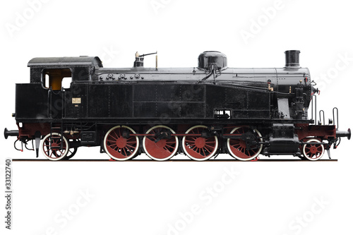 Old train with clipping path