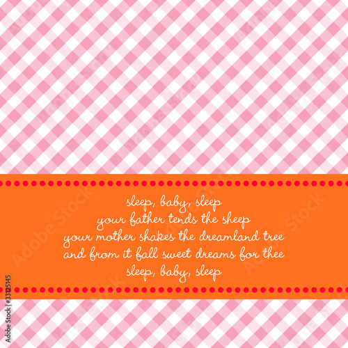 Birthday card with baby lullaby