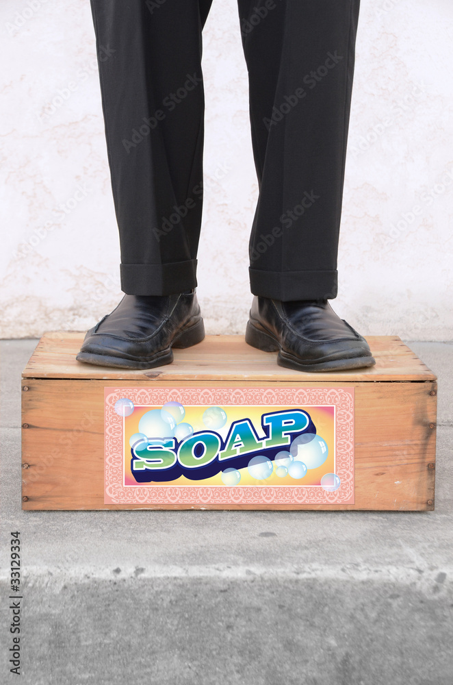Standing on a Soap Box Stock Photo Adobe Stock