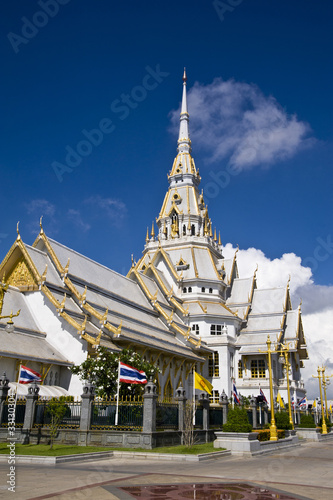 thai temple and nice blue sky