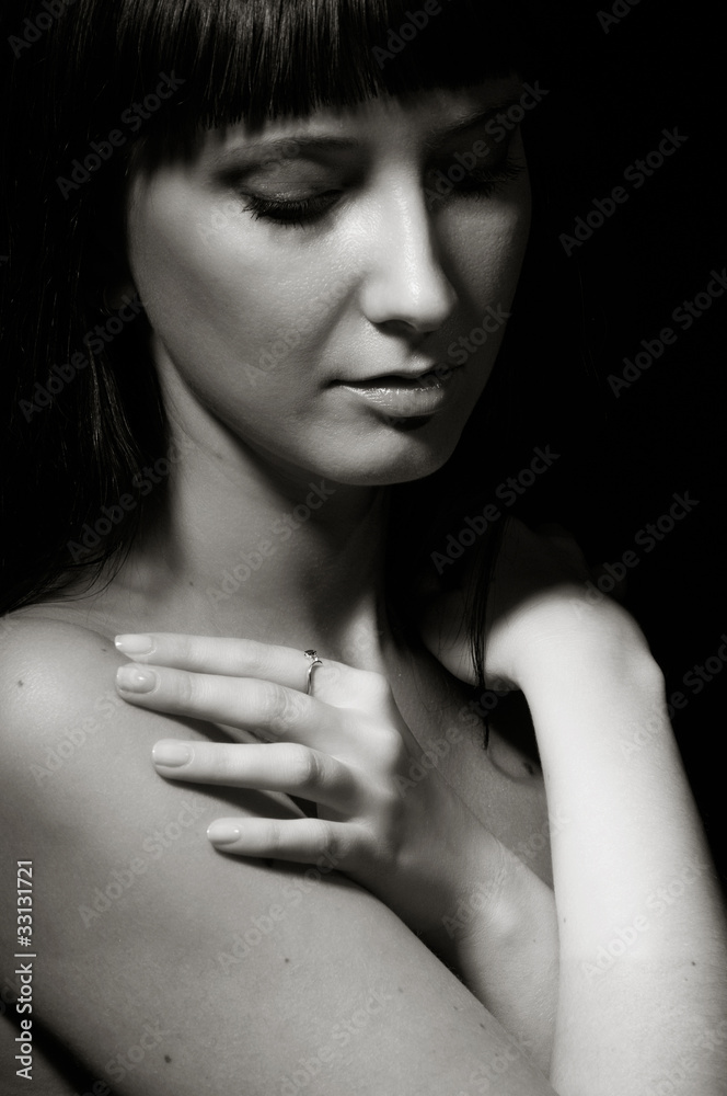 Pretty young naked woman portrait Pretty young naked woman portrait
