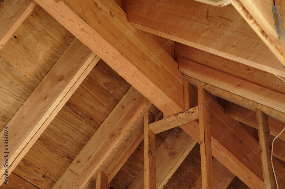 Interior View of a House Roof Interior View of a House Roof
