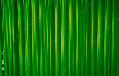 Green theater curtain background. 3D render.