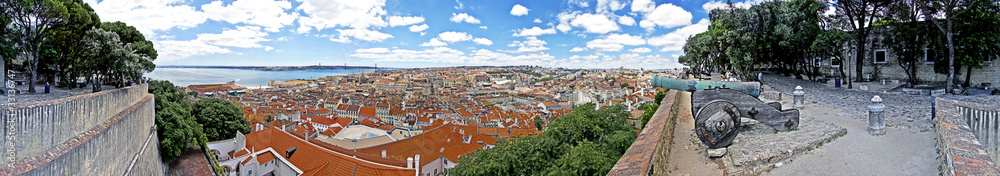 A panoramic view of Lisbon city from the 