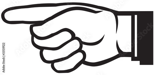 pointing hand (point finger)