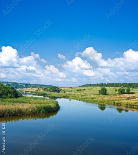summer river landscape