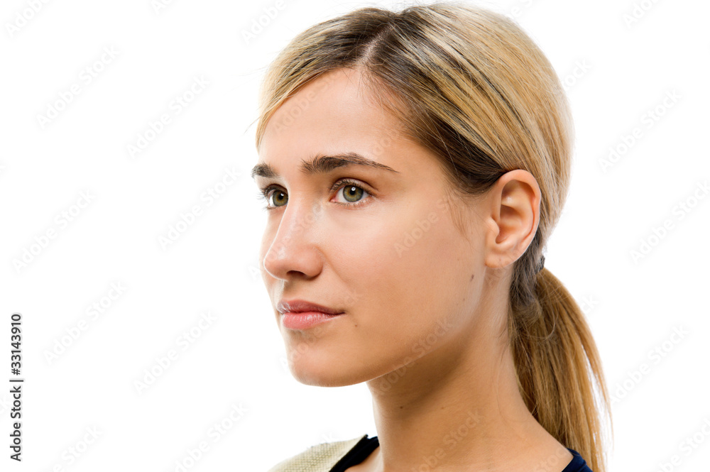 Woman's face without cosmetic Woman's face without cosmetic