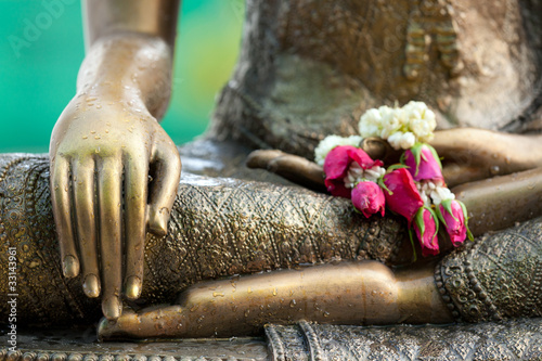Quadro su tela buddha statue detail
