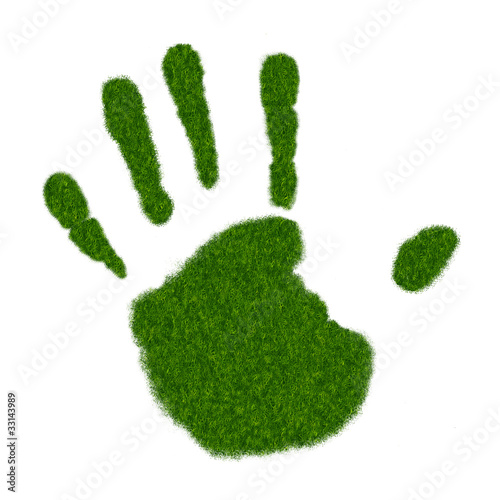 Grass Handprint