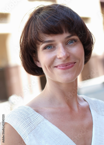 Bright portrait of a young beautiful woman