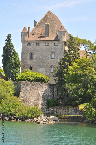 architecture ancienne, château,paysage,bateaux, lac