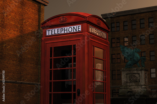 Telephone Box at Dusk