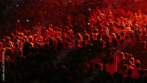 Cheering Crowd in a concert hall