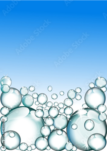 Bulles d'eau dessin vectoriel.