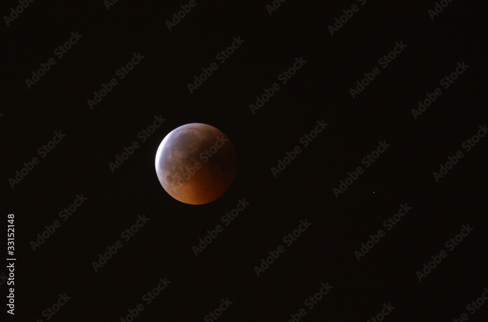 Partial lunar eclipse exiting umbra on 16 June at 00:08, Bahrain