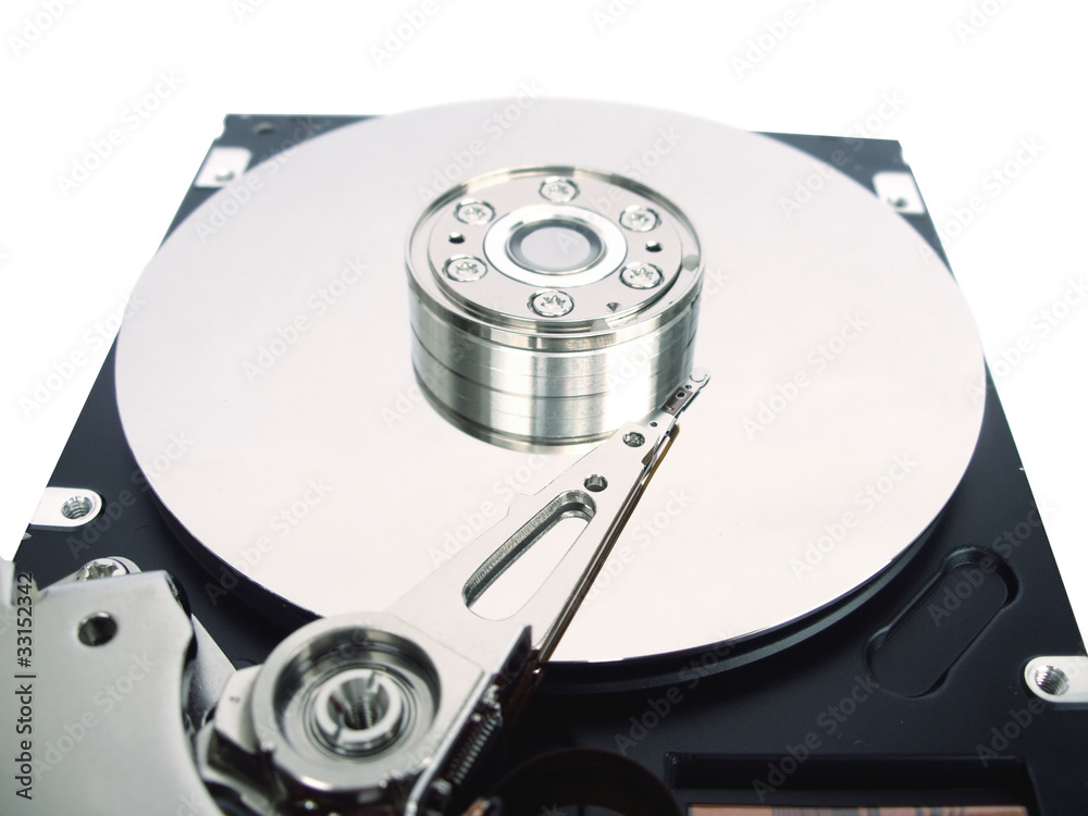 Computer hard disk with opened cover Computer hard disk with opened cover