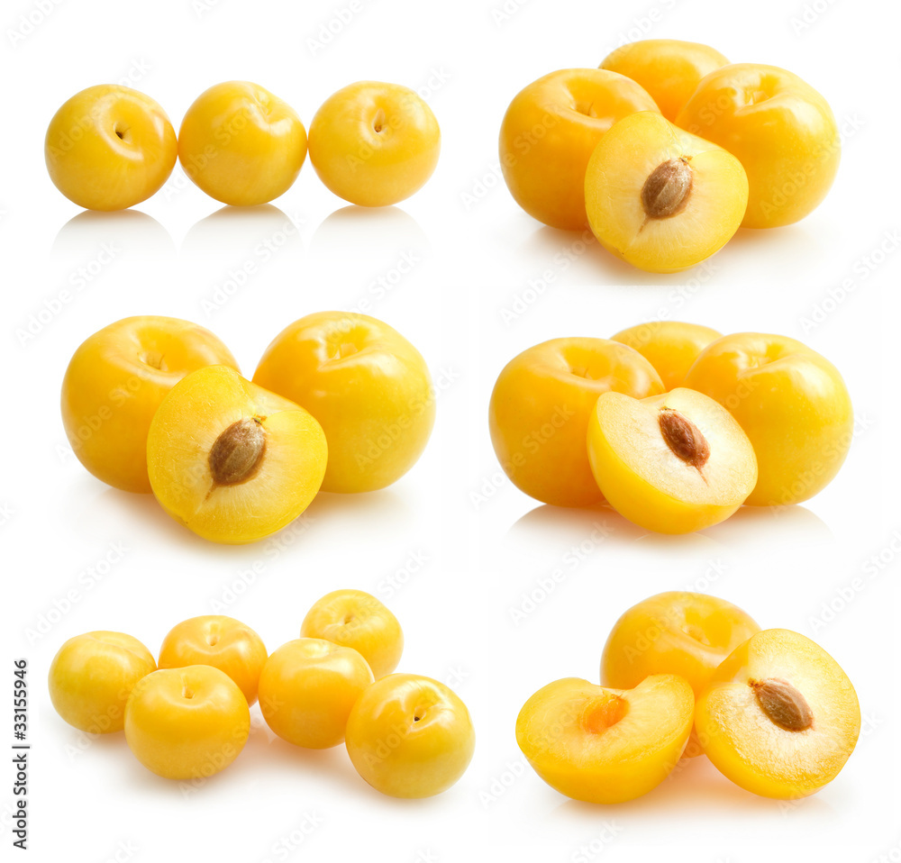 set of yellow plums images set of yellow plums images