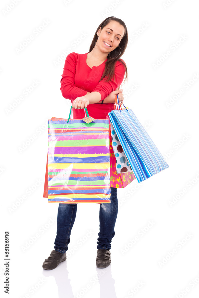 smiling shopping girl