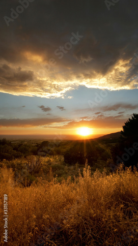 Desert Scenics: Stormy Sunset