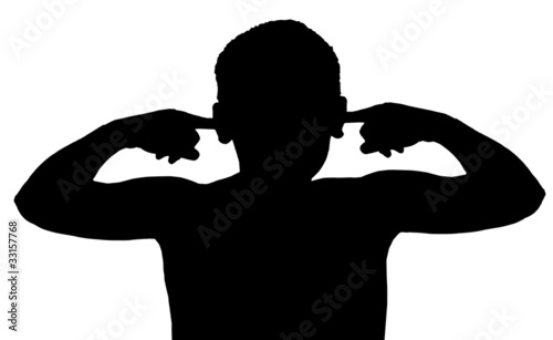 Isolated Boy Child Gesture Not Listening