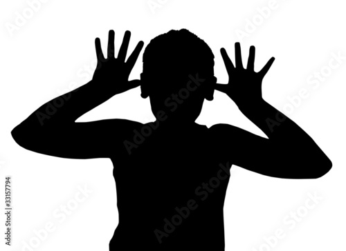 Isolated Boy Child Gesture Teaser