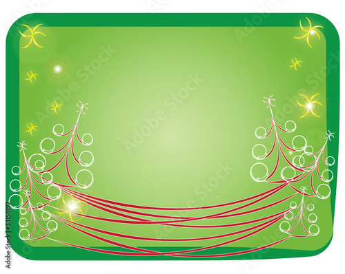 christmas card tree background verctor illustration