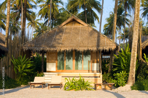 Beautiful tropical beach bungalow