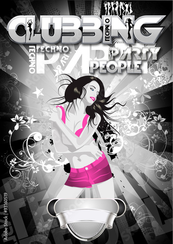 Partyflyer Gogo Tänzerin