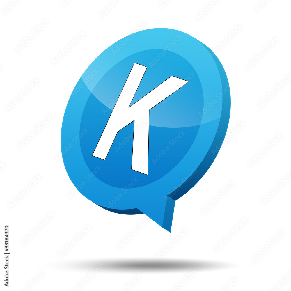Icono 3d letra K Icono 3d letra K
