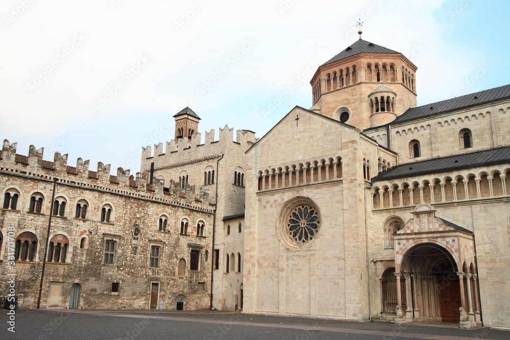 Duomo of Trento near the Dolomites Alps, Italy