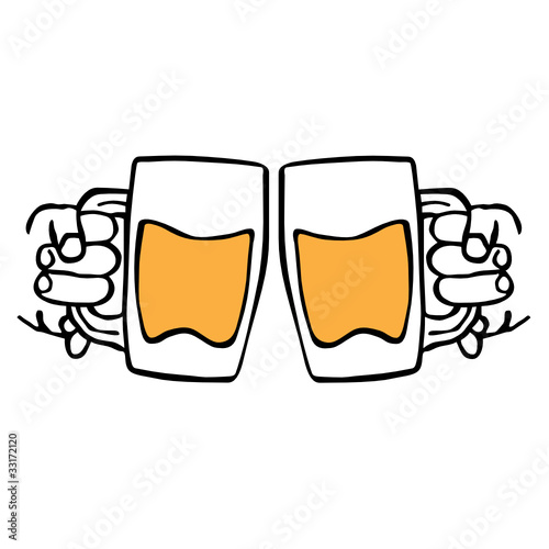 beer cups vector illustration