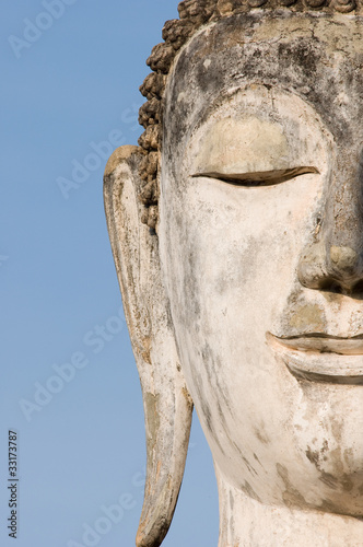 ancient buddha image statue at Sukhothai historical park